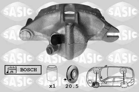 Супорт передній L 20mm (тип Bosch) Kangoo/Berlingo/Partner, Sasic (6504002)