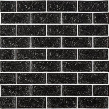 Панель стеновая 70*70cm*5mm чёрный кирпич с белым (D) SW-00001503