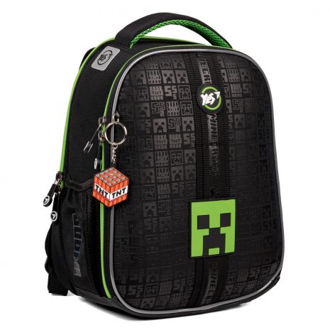 Шкільний рюкзак YES Minecraft H-100, каркасний, два відділення, дві бічні кишені,розмір: 35*28*15см