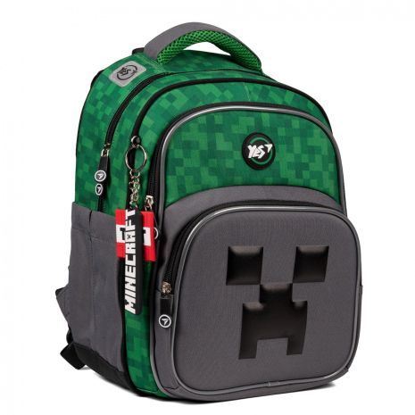 Рюкзак шкільний напівкаркасний Yes Minecraft S-91 два відділення фронтальна кишеня бічні кишені розмір 38*29*13см