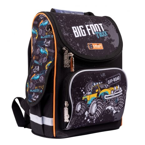 Рюкзак шкільний каркасний Smart PG-11 Big Foot, одне відділення, фронтальна кишеня, бічні кишені розмір 35 x 26 x 13см