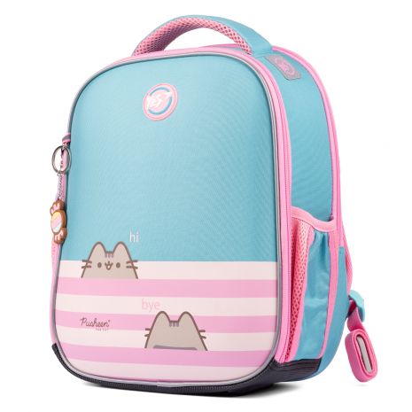 Шкільний рюкзак YES, каркасний, два відділення, дві бічні кишені,розмір: 35*28*15см, Kitten H-100