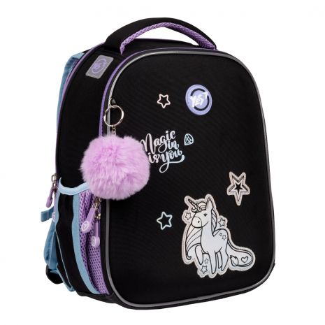 Шкільний рюкзак Yes Magic Rainbow Unicorn H-100, каркасний, два відділення, дві бокові кишені, розмір: 35*28*15см