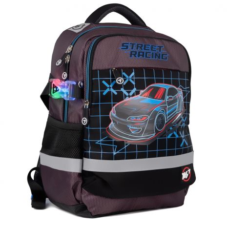 Рюкзак шкільний м’який Yes Street Racing S-52 Ergo два відділення, дві відкриті бічні кишені,фронтальна кишеня, розмір 36 х 28 х 13 см