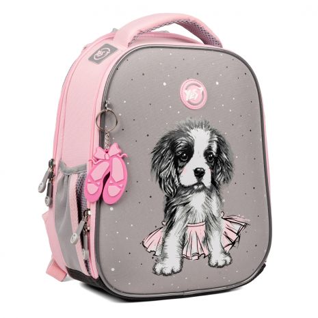 Шкільний рюкзак Yes Doggy Ballet H-100, каркасний, два відділення, дві бокові кишені, розмір: 35*28*15см