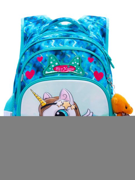 Рюкзак шкільний для дівчинки,R3-228 три відділи, захист від вологи Winner SkyName розм.30*18*37 см бірюзовий
