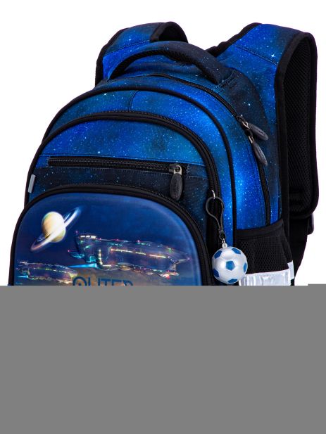 Рюкзак шкільний R3-250 вологозахисний, брелок-м'ячик Winner One/SkyName розмір: 30*18*37см,синій