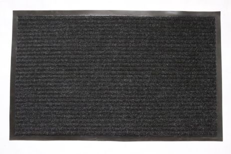 Придверний килимок з ворсовим покриттям "Смуга" 40*60 см Чорний