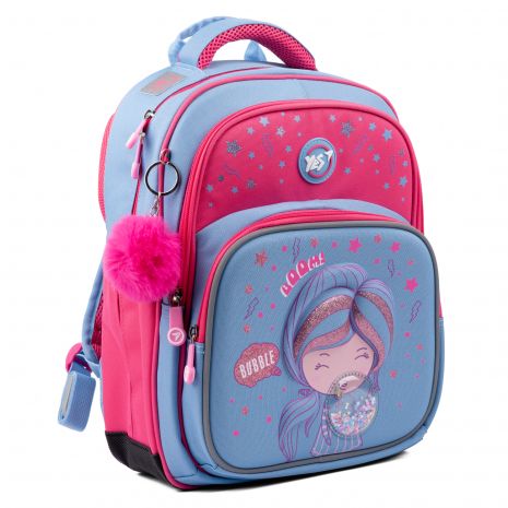 Рюкзак шкільний напівкаркасний YES S-91 Girls style, два відділення, фронтальна кишеня, бічні кишені розмір: 38 х 29 х 13 см