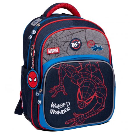 Рюкзак шкільний напівкаркасний YES S-91 Marvel Spiderman, два відділення, фронтальна кишеня, бічні кишені розмір: 38 х 29 х 13 см