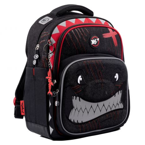 Рюкзак шкільний напівкаркасний YES S-91 Shark, два відділення, фронтальна кишеня, бічні кишені розмір: 38 х 29 х 13 см