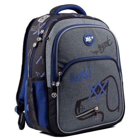 Рюкзак шкільний напівкаркасний YES S-40 Luck, два відділення, фронтальна кишеня, бічні кишені розмір: 38 x 30 x 17см