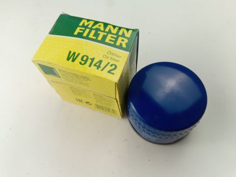 Фильтр масляный ВАЗ 2108, MANN (W914/2) оригинал (2108-1012005)