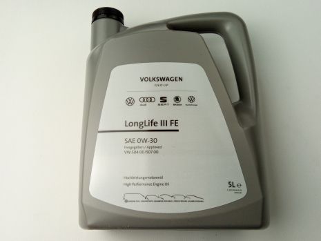 Масло моторное 0W-30 синтетическое VAG Longlife III FE 5л (GS55545M4)