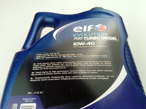 Олива моторна ELF 10W40 EVOL 700 TurboDiesel (5л), ELF (201553)