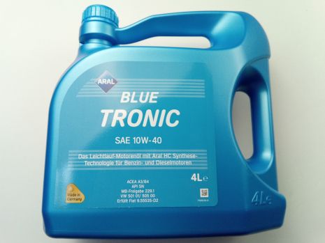 Масло моторное 10W-40 полусинтетическое ARAL Blue Tronic 4л (154FE6) (20484)