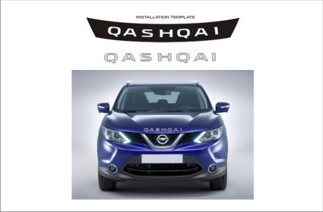 Молдинг, орнамент, лого на капот Nissan QASHQAI 2017-23, NIQA17LOG (MIEC22LOG)