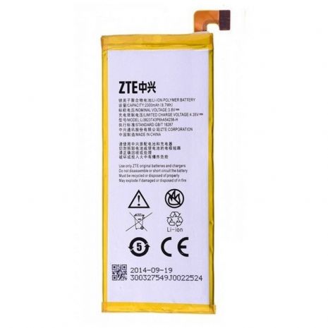 Аккумулятор для ZTE Li3823T43P6hA54236-H (Short cable version!) 2300 mAh (Blade VEC 4G) [Original PRC] 12 мес.