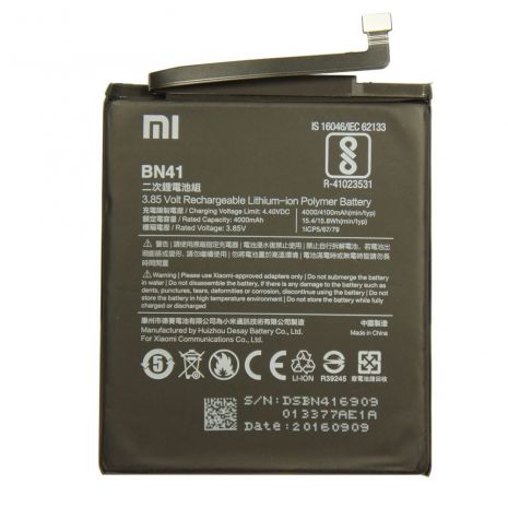 Аккумулятор для Xiaomi Redmi Note 4 (China Version, MediaTek, MTK) BN41 4100 mAh [Original PRC] 12 мес.