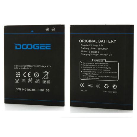 Аккумулятор для Doogee B-DG550 (DG550 Dagger) 2600 mAh [Original PRC] 12 мес. гарантии