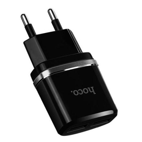 Зарядное устройство Hoco C12 2 USB 2.4A Black