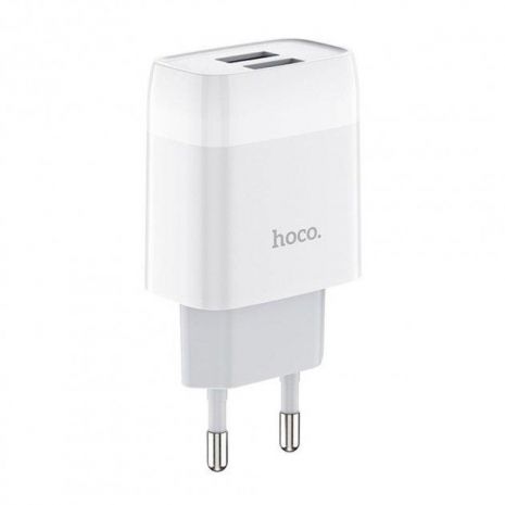 Зарядное устройство Hoco C73A 2USB 2.4A White
