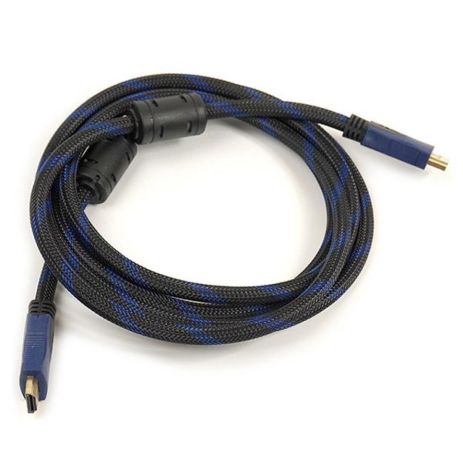 Відео кабель PowerPlant HDMI - HDMI, 2м, позолочені конектори, 1.4V, Nylon, Double ferrites
