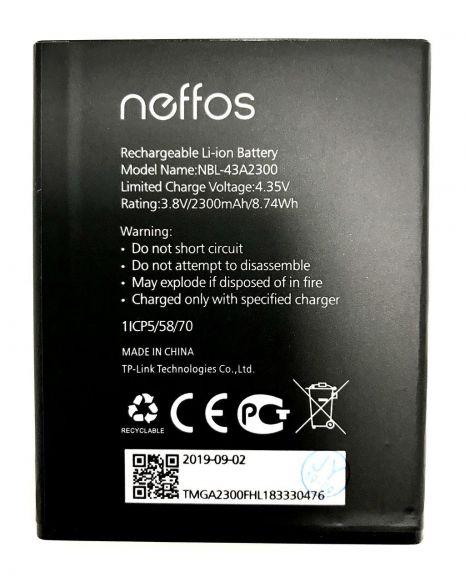 Аккумулятор для TP-Link Neffos C5S / NBL-43A2300 [Original PRC] 12 мес. гарантии