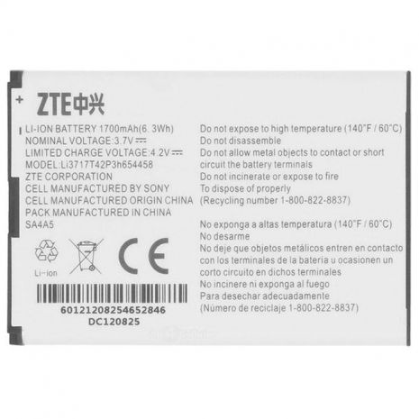 Аккумулятор для ZTE Li3717T42P3h654458 WiFi-router (Verizon 890L, MF63, AC60, EUFI890, AR918B) [Original PRC]