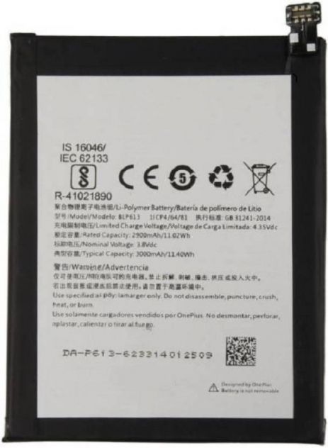 Акумулятор для OnePlus 3 (A3000/A3003) BLP613 (3000 mAh) [Original PRC] 12 міс. гарантії