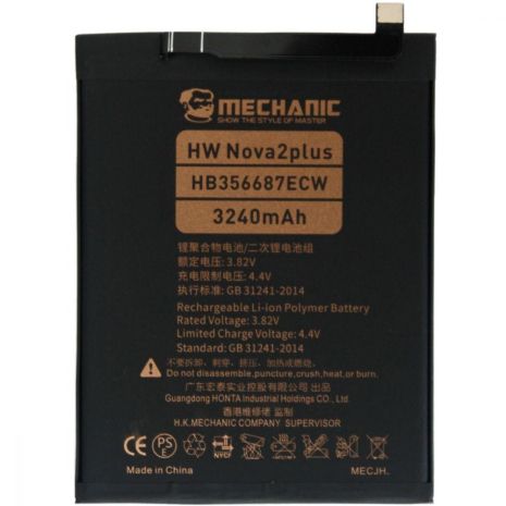 Аккумулятор MECHANIC HB356687ECW (3340 mAh) для Huawei Mate 10 Lite / P Smart Plus / Nova 2s / Nova 4