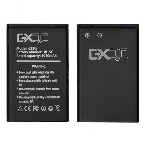 Аккумулятор GX BL-5C для Nokia 2300/ 3100/ 5030/ 6230/ 6230i/ 6600/ 6630/ C1-00/ C2-00/ E50/ N70/ N71/ N72/