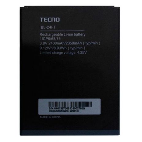 Аккумулятор для Tecno F2 LTE 2400 mAh (BL-24FT) [Original PRC] 12 мес. гарантии