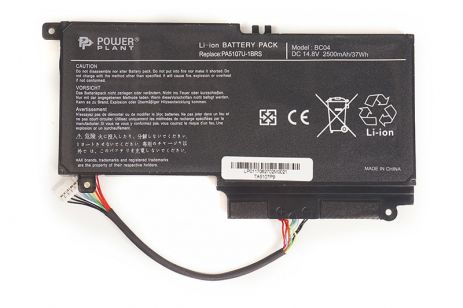 Акумулятори PowerPlant для ноутбуків TOSHIBA Satellite L55 (PA5107U-1BRS, TA5107P9) 14.8V 2500mAh