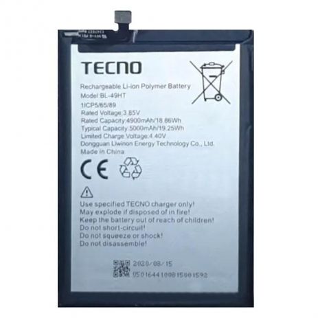 Акумулятори для Tecno BL-49HT Camon 16 SE, 5000 mAh [Original PRC] 12 міс. гарантії