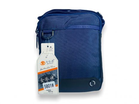 Наплічна сумка чоловіча 5801-2 (крос-боді) 2 відділи. ремінь не знімний,розміри 22*18*7 см синій