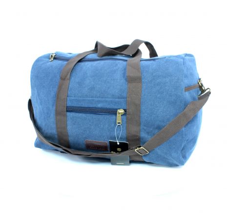 Дорожня сумка-рюкзак Filippini 40 л брезентова тканинна ручка наплічний ремінь лямки розмір 50*32*25 см синя