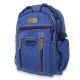 Брезентовий рюкзак B257 три відділи, кишені, бічні стяжки, внутрішні кишені, розм. 40*30*16 см синій