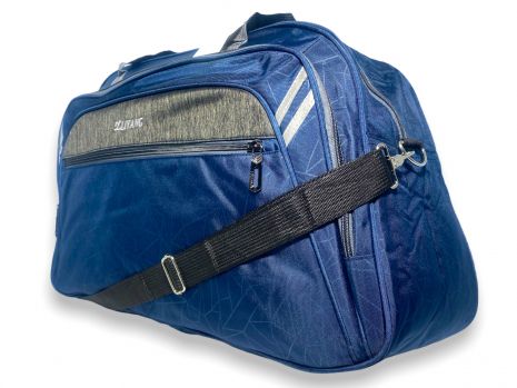 Дорожня сумка Liyang два відділи фронтальна кишеня тканинні ручки розміри: 60*40*20 см синя