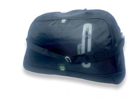 Дорожня сумка Liyang кишені на лицьовій стороні ремінь що знімається довжина 120 см розміри: 60*40*20 см чорна
