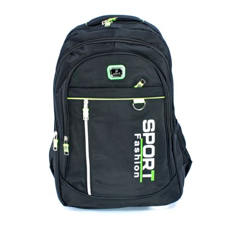 Міський рюкзак, C980, 3відділи, різних розмірів, 2фронтальні кишені розміри: 50*34*20 см, чорно-салатовий