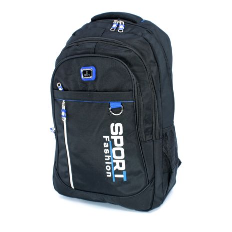 Міський рюкзак, C980, 3відділи, різних розмірів, 3фронтальні кишені розміри: 50*34*20 см, чорно-синій