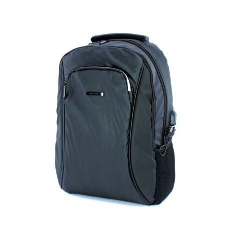 Міський рюкзак 20 л, два відділи, USB роз'єм + кабель, фронтальна кишеня розмір: 45*30*13 см, чорний
