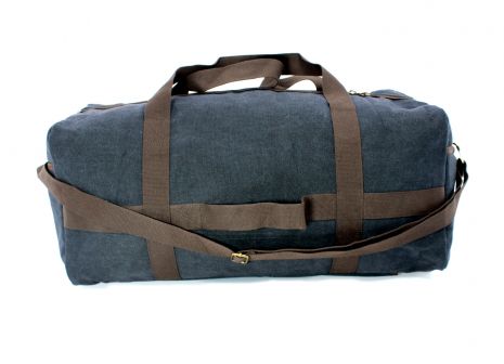 Брезентова дорожня сумка-рюкзак 35 л Filippini ручки наплічний ремінь кишені лямки розмір: 60*28*20 см чорна