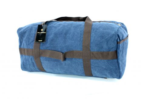 Брезентова дорожня сумка-рюкзак 35 л Filippini ручки наплічний ремінь кишені лямки розмір: 60*28*20 см синя