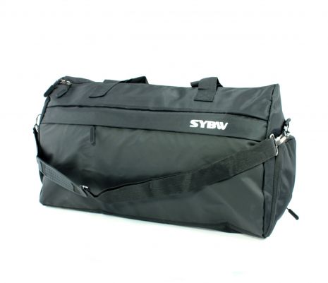 Спортивно-дорожна сумка SYBW фронтальна кишеня кишеня для взуття ручки плечовий ремінь розміри: 50*32*20 см чорна