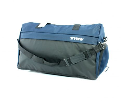 Спортивно-дорожна сумка SYBW фронтальна кишеня кишеня для взуття ручки плечовий ремінь розміри: 50*32*20 см синя