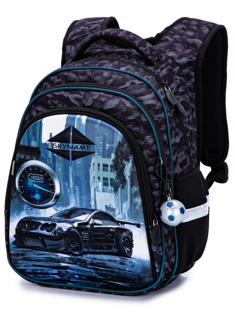 Рюкзак шкільний для хлопчика1-4 клас R2-191 захист від вологи SkyName (Winner) розм.30*18*37см сіро-чорний