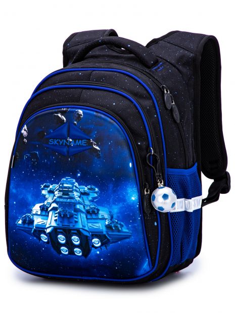 Дитячий шкільний рюкзак для хлопчика R2-192 захист від вологи SkyName (Winner) розмір: 30*18*37см чорно-синій