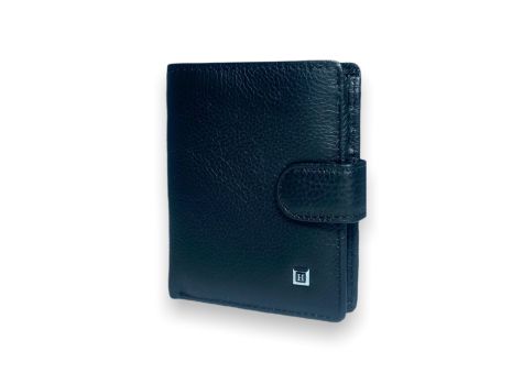 Чоловічий гаманець "H" 131 натуральна шкіра три відділи для купюр 4відділу для карток розмір: 11*9*2см чорний